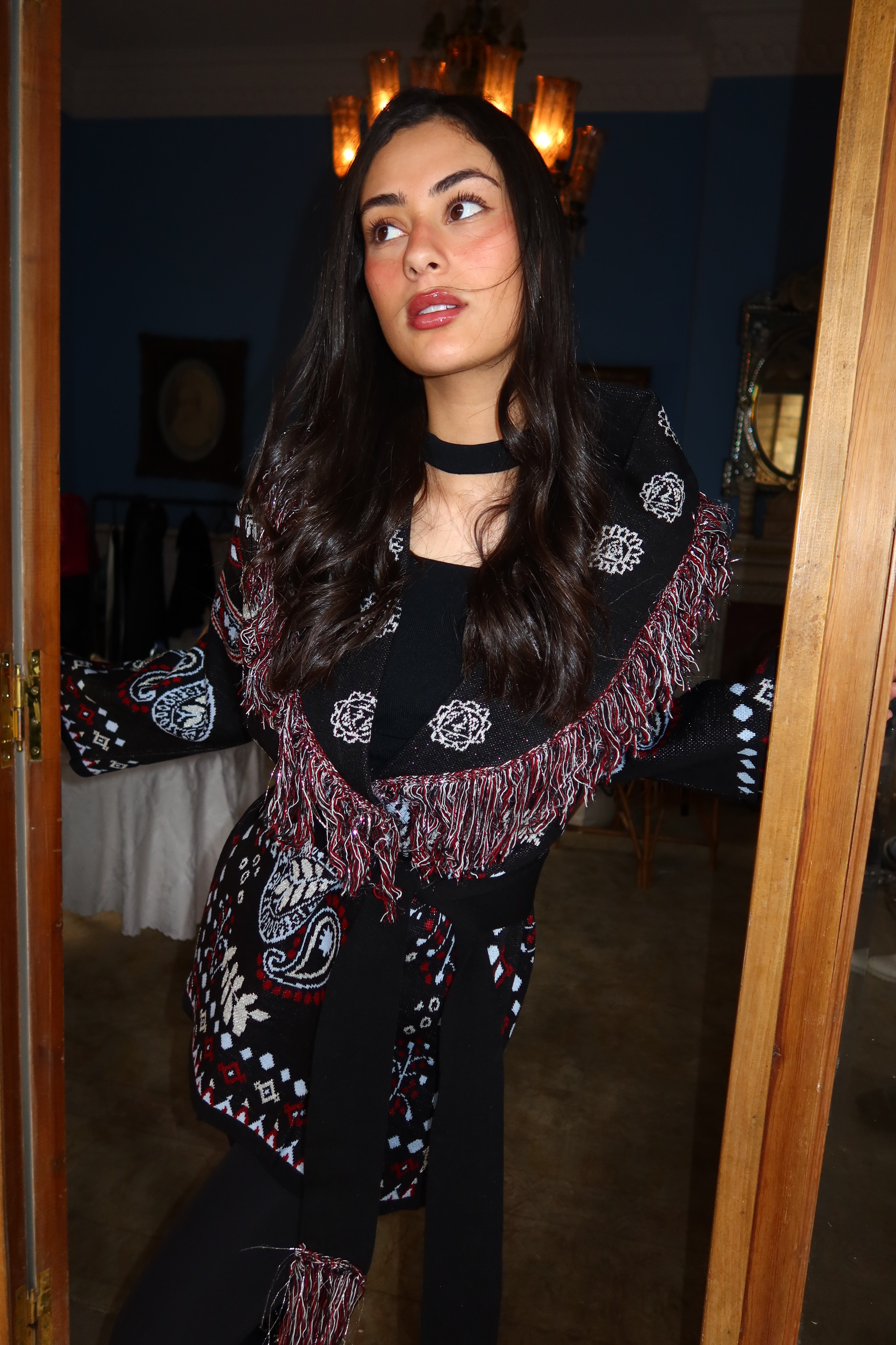 Black Aurora Knit Cardigan