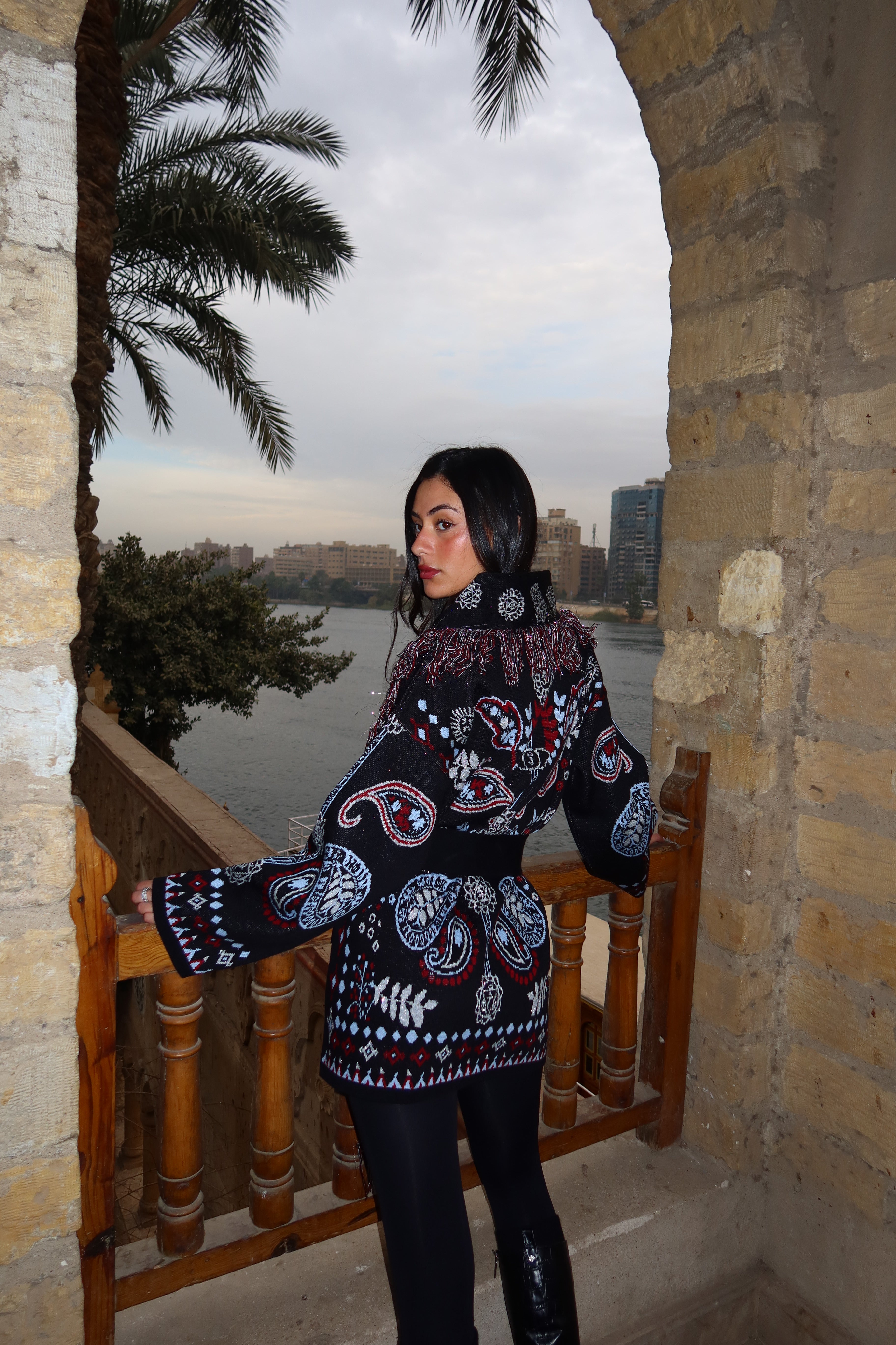 Black Aurora Knit Cardigan