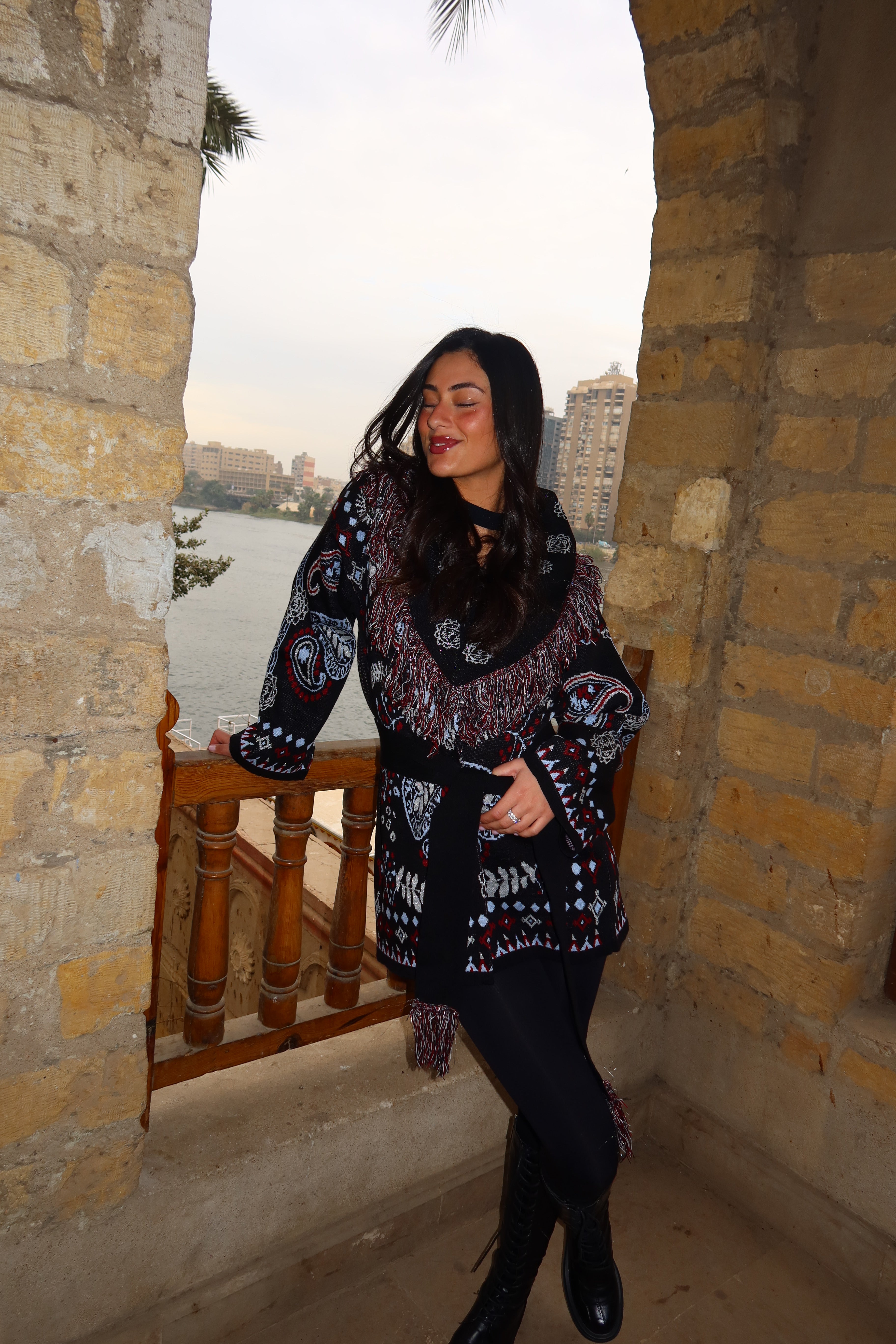 Black Aurora Knit Cardigan