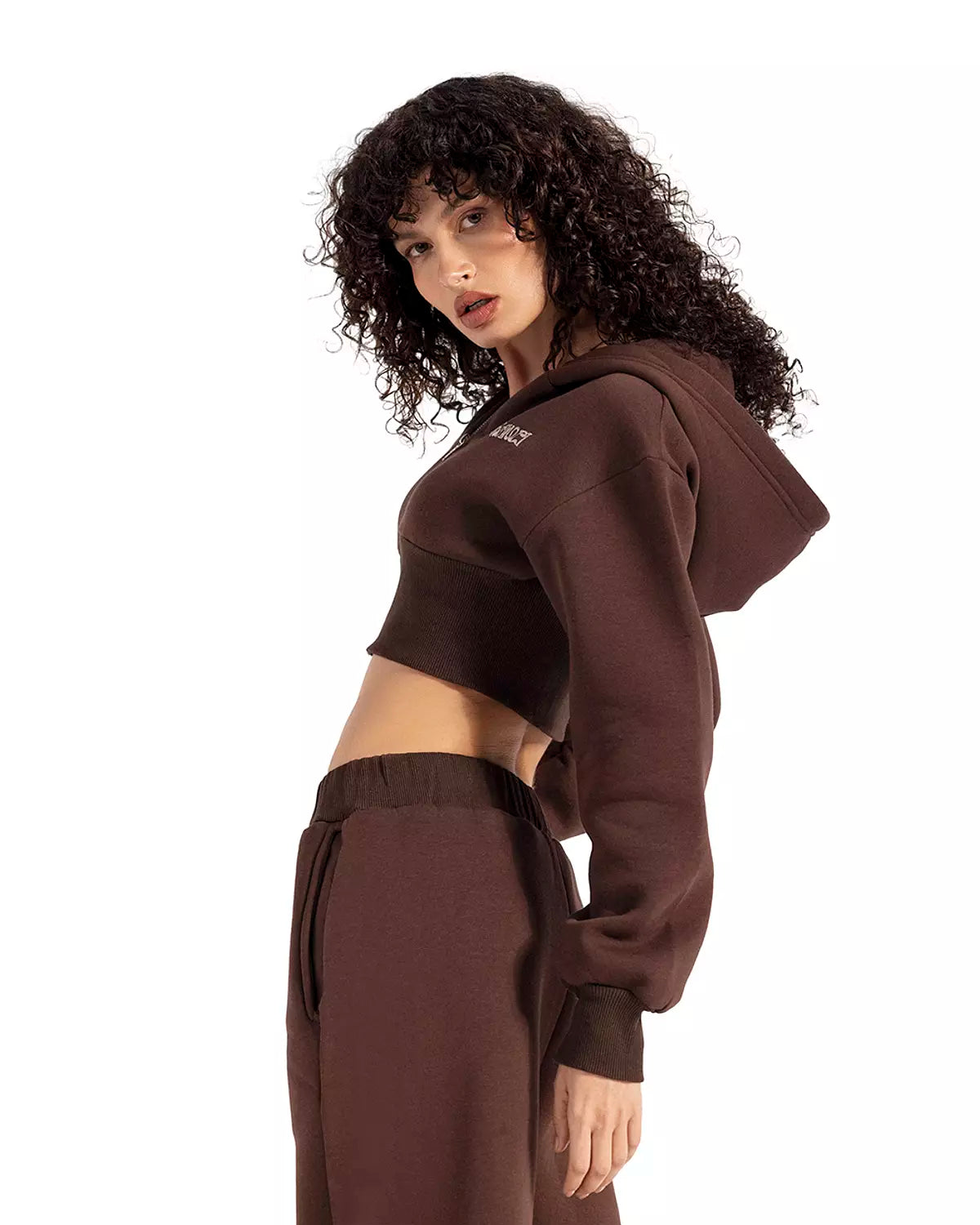chocolate cropped jacket