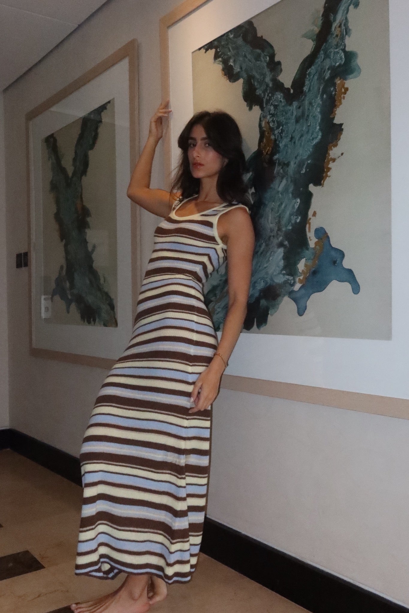 Toffee Stripe Dress