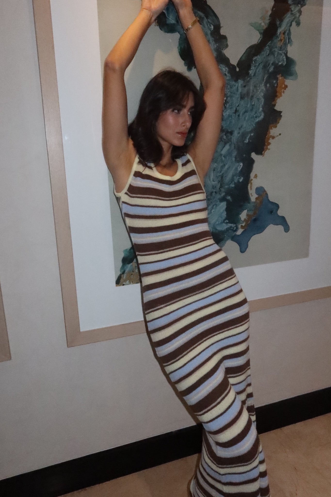 Toffee Stripe Dress