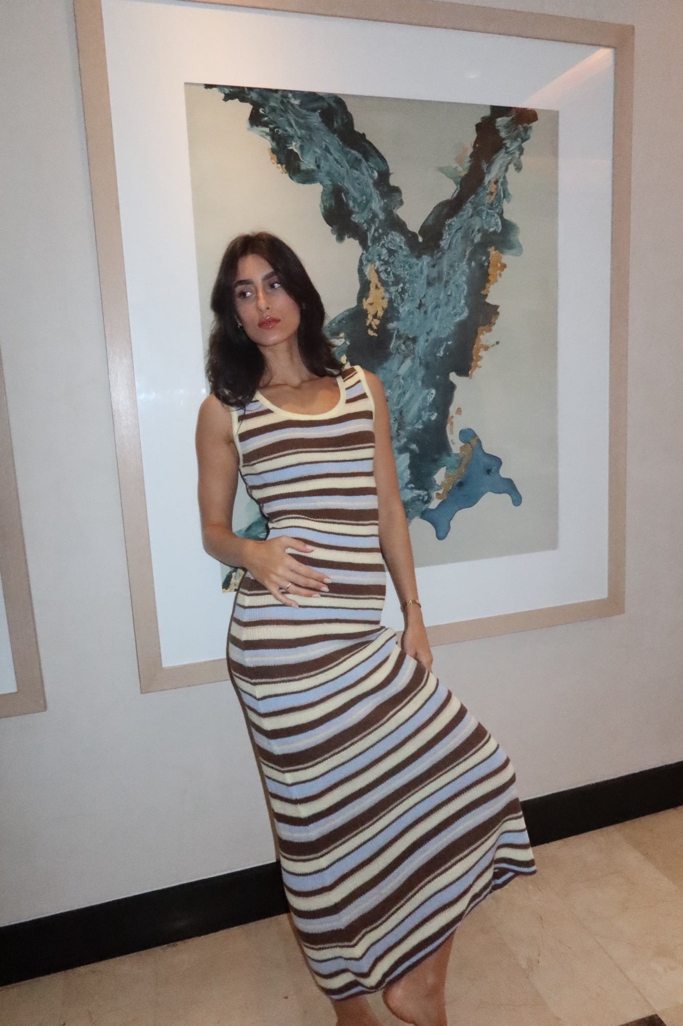 Toffee Stripe Dress
