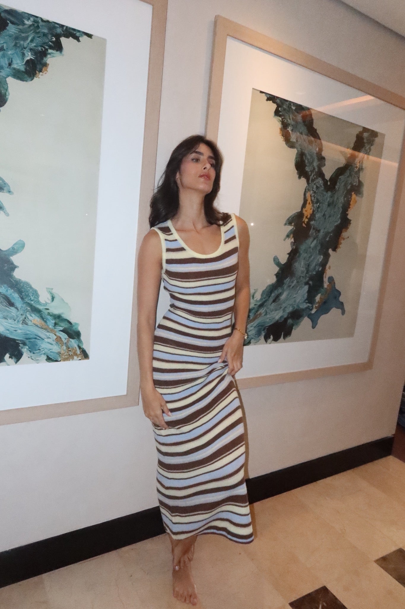 Toffee Stripe Dress