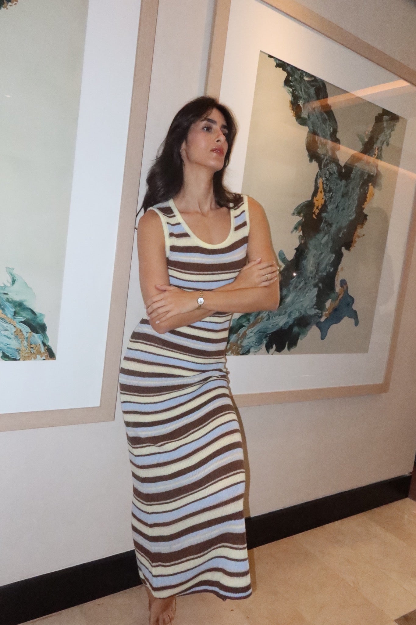 Toffee Stripe Dress