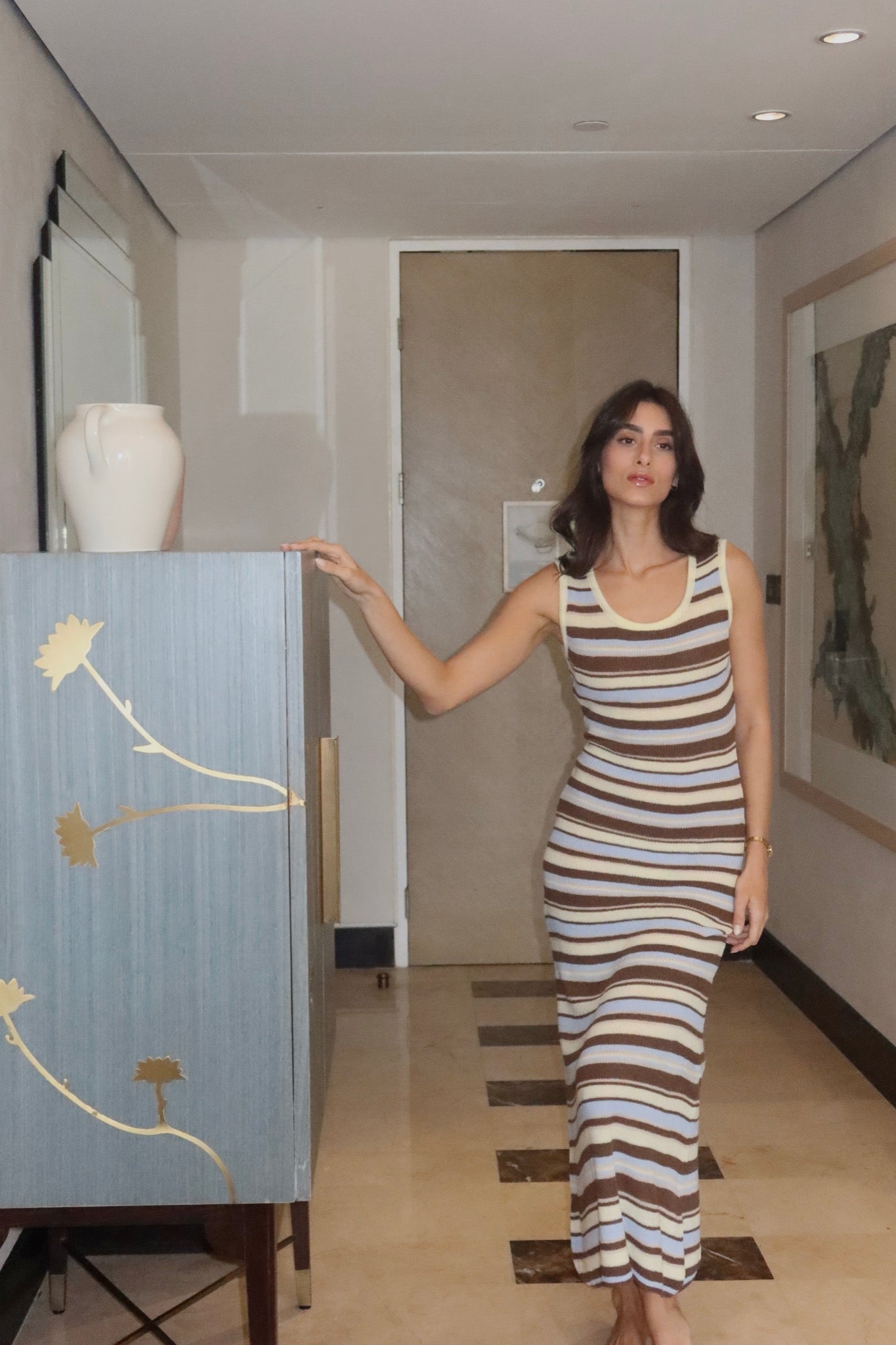 Toffee Stripe Dress