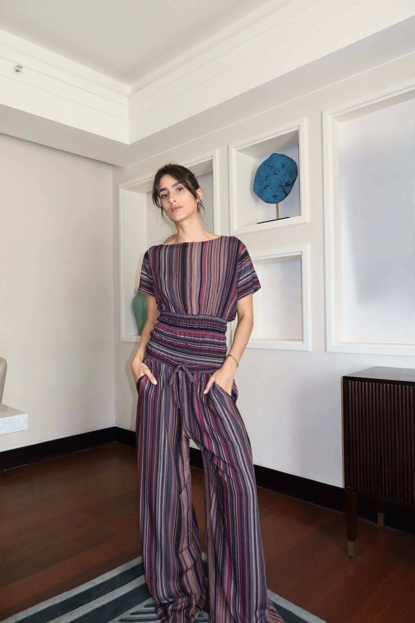 On The Go Striped Pants