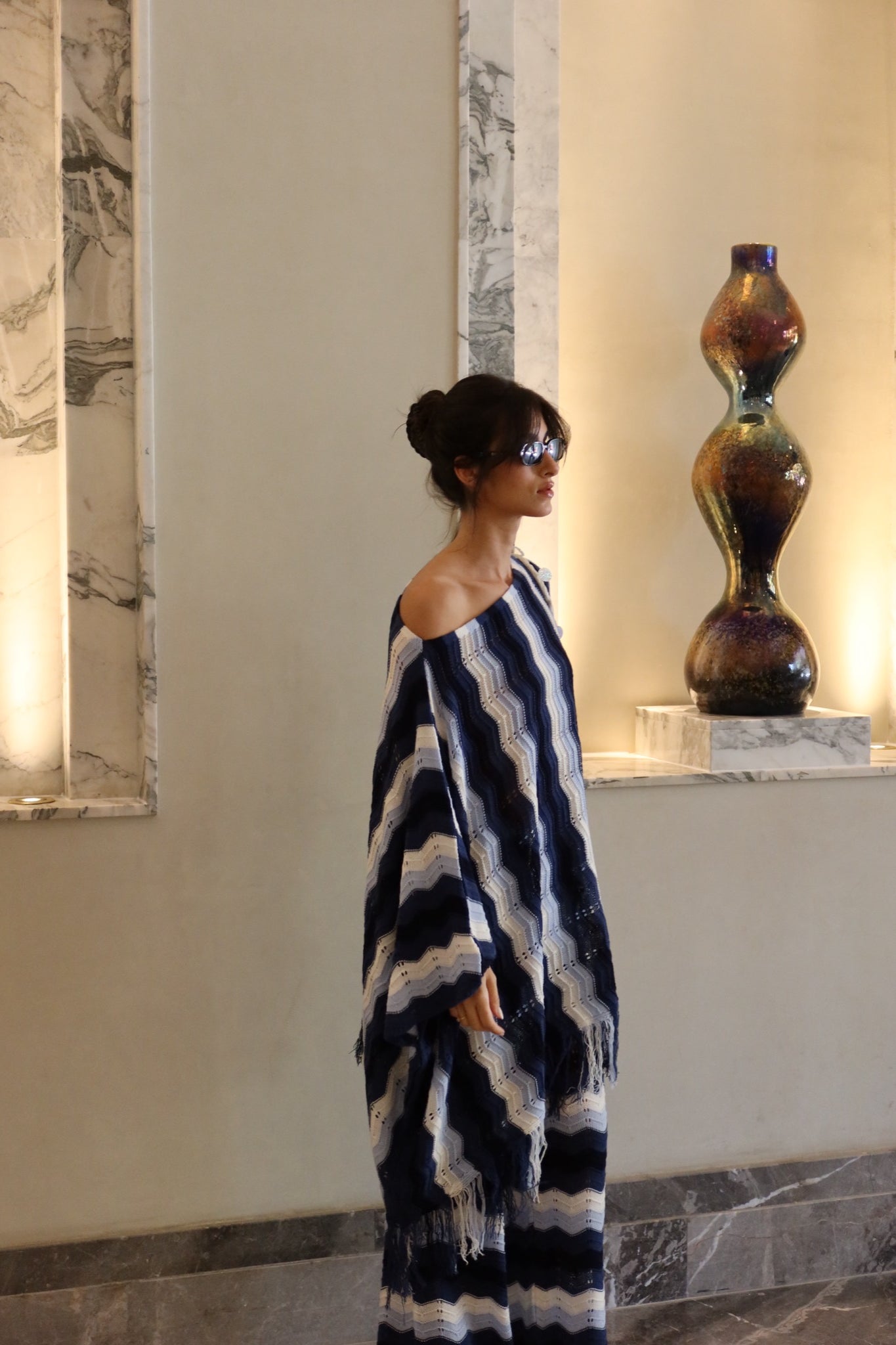 Wiggly Waves Set in navy