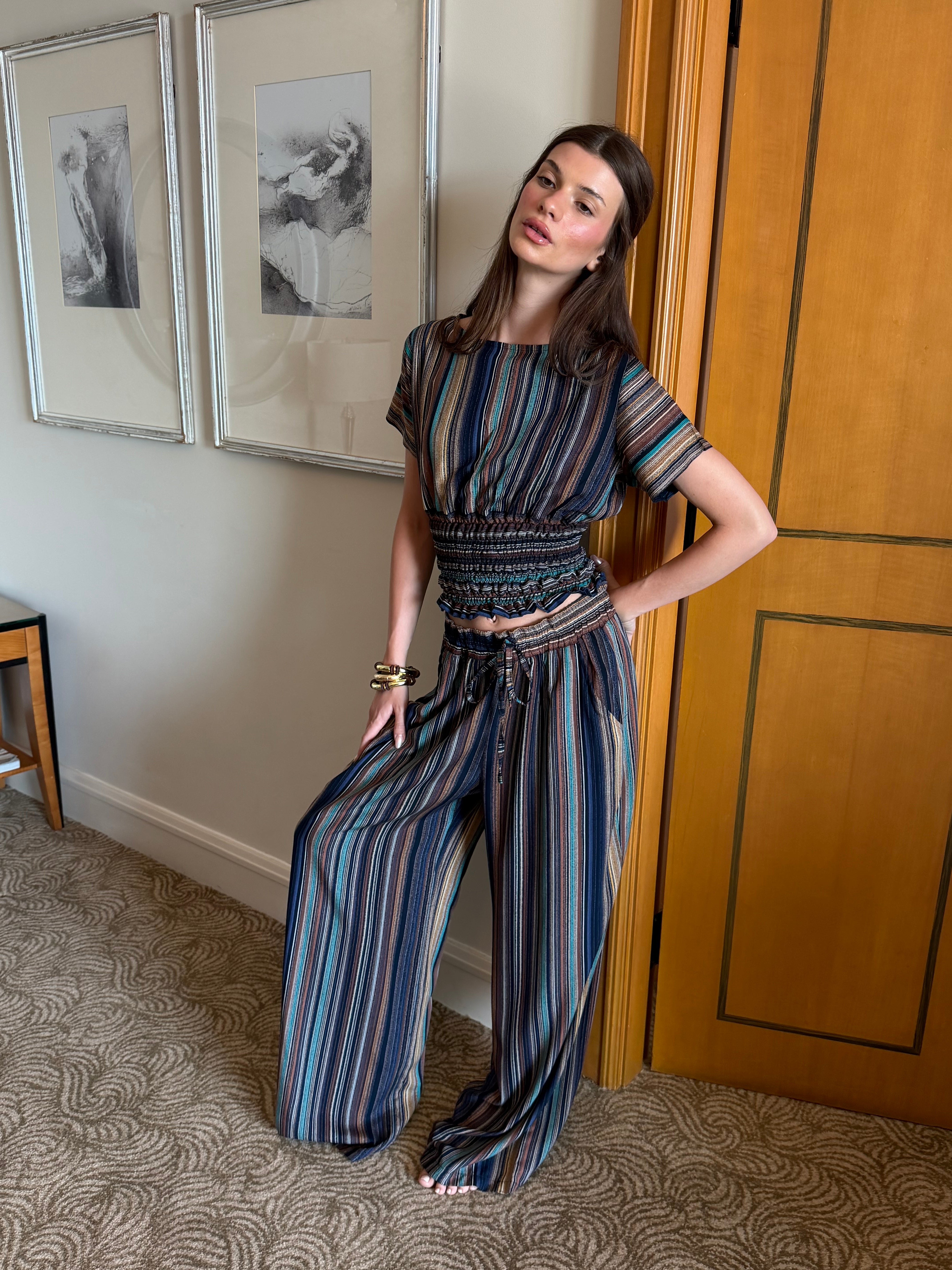 On The Go Striped Set