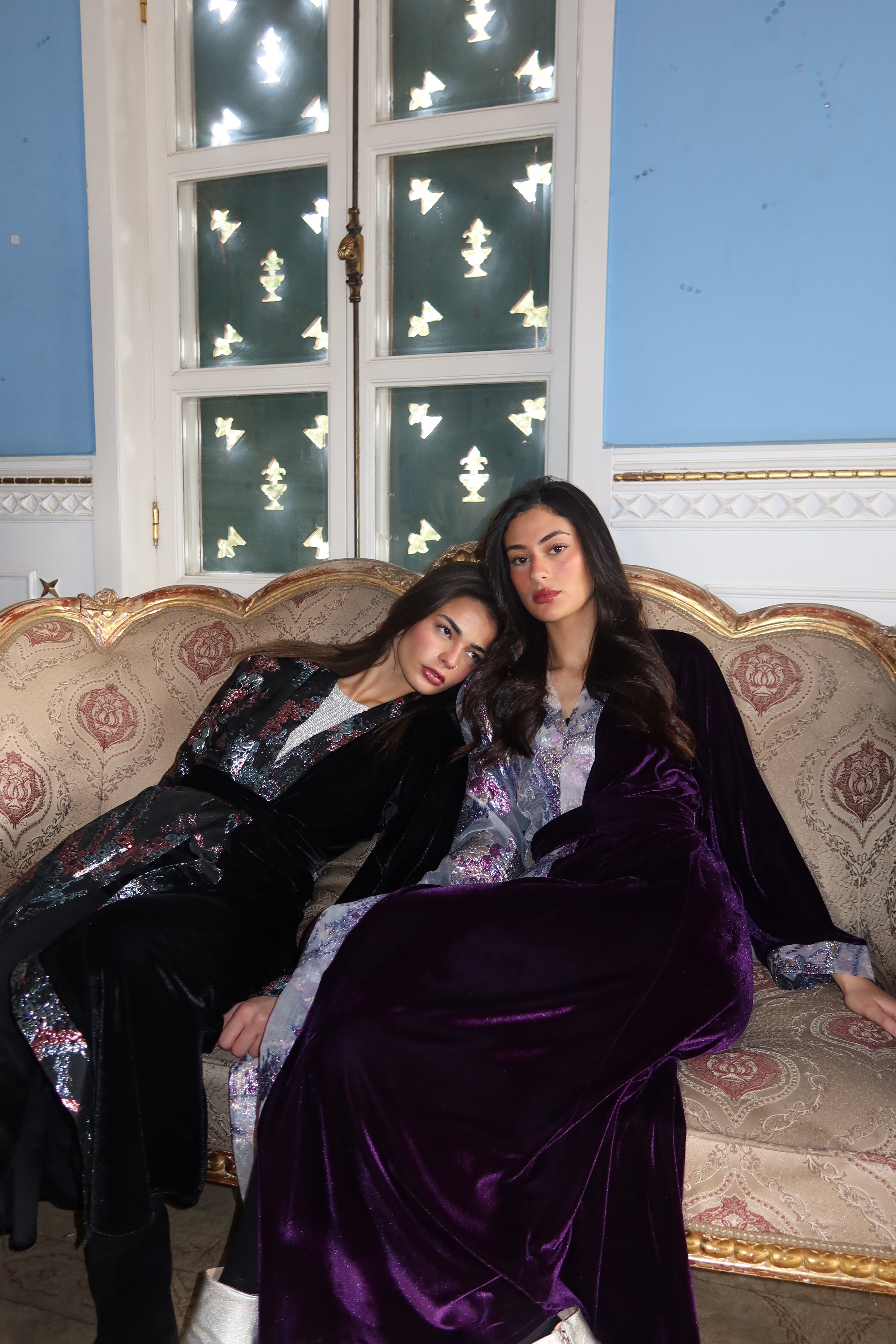 Nocturne Bloom Velvet Kaftan