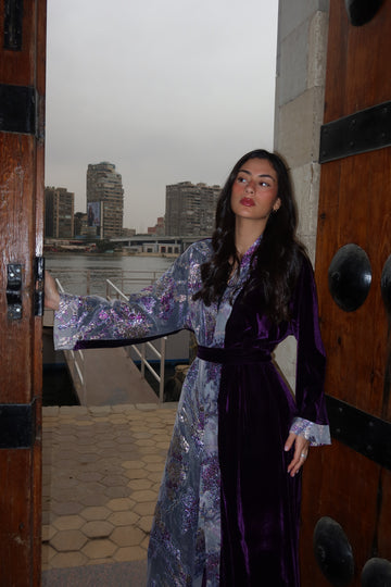 Half-Moon Velvet Kaftan