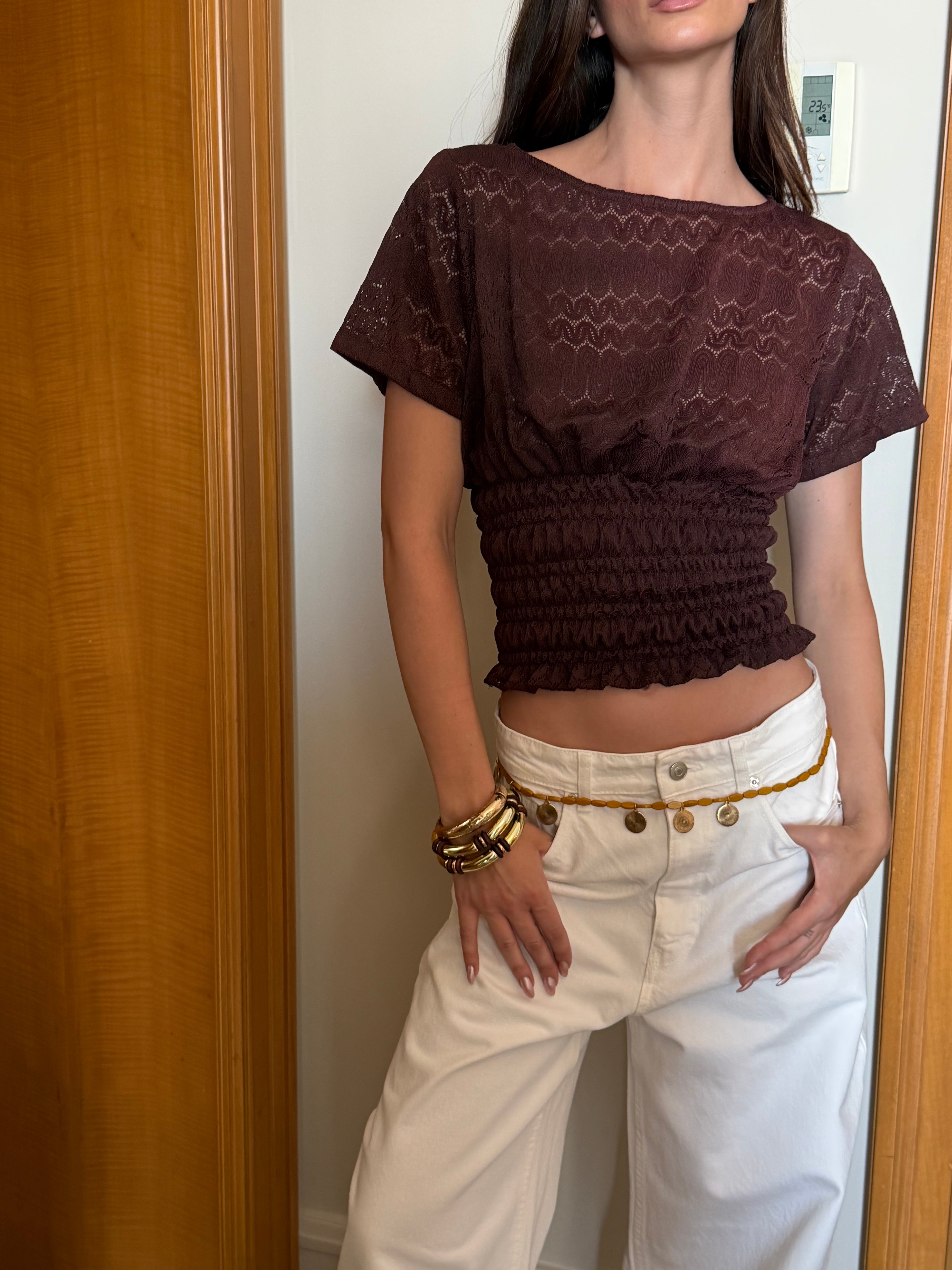 Chocolate Lace Top