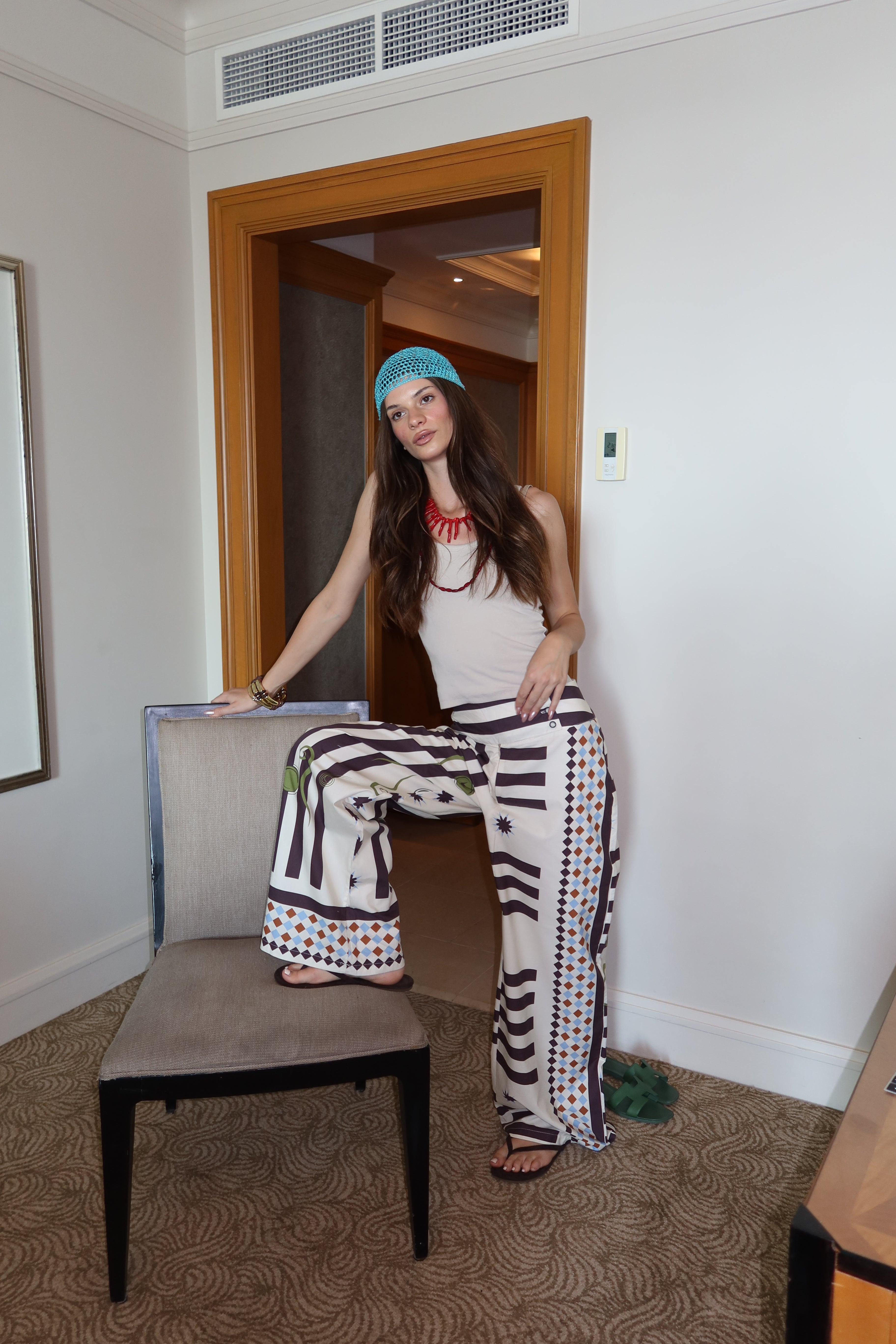 K Print Pants