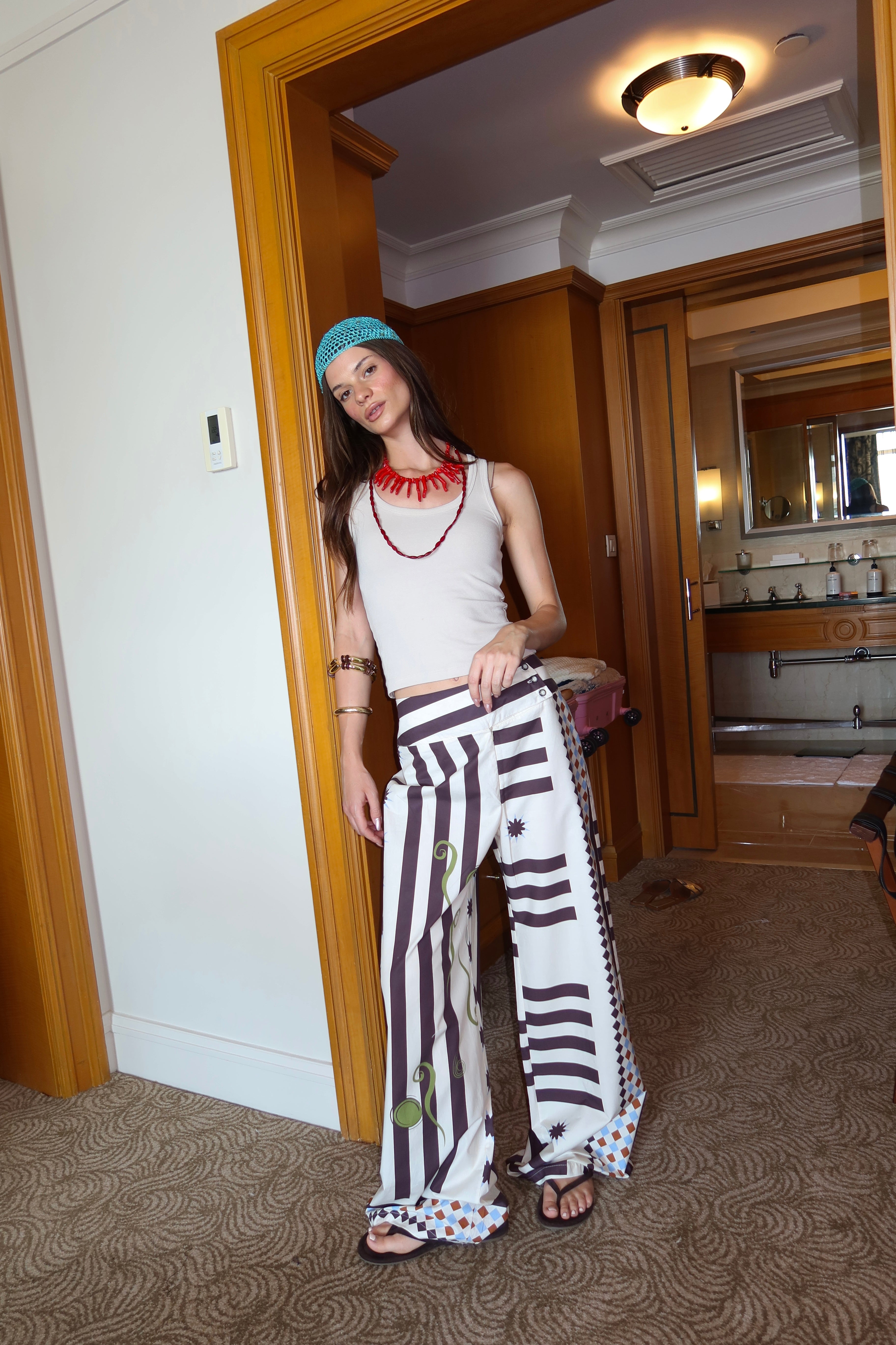 K Print Pants