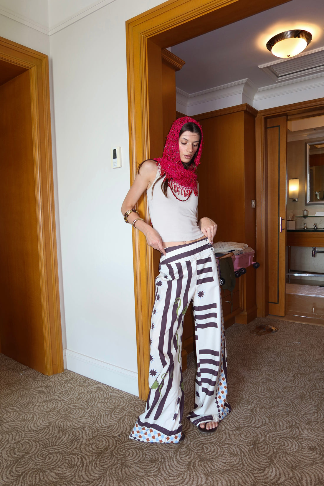 K Print Pants