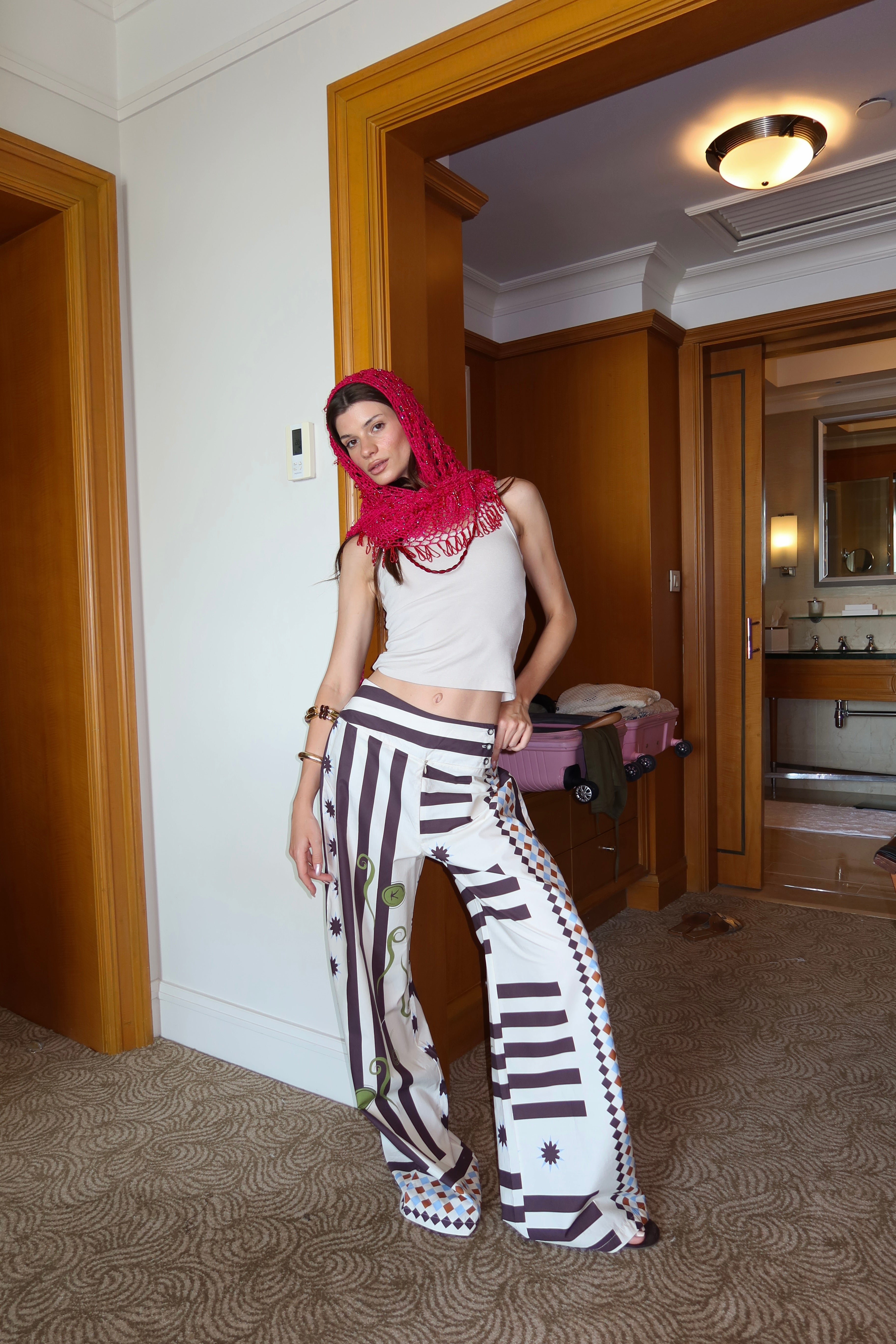 K Print Pants