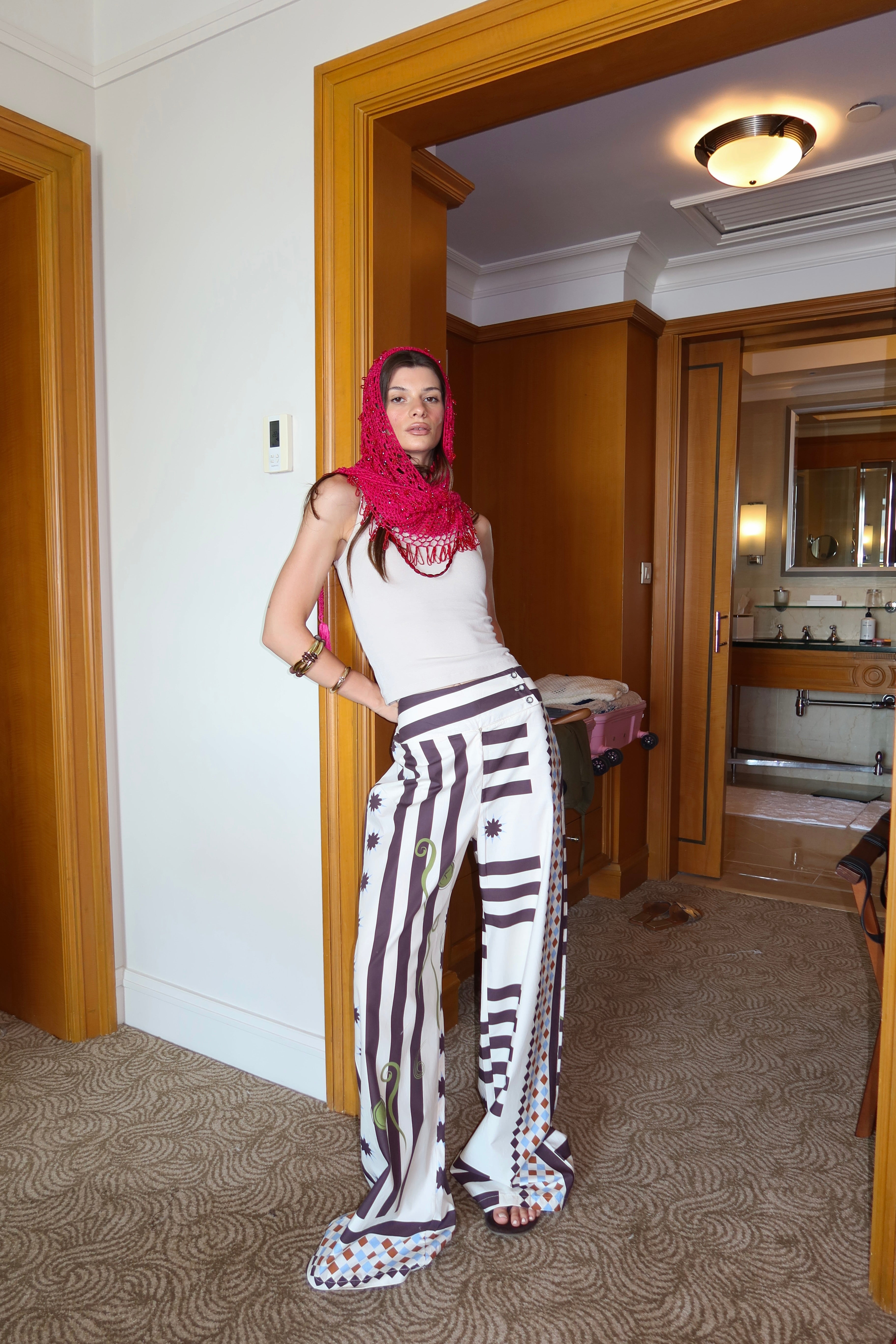 K Print Pants