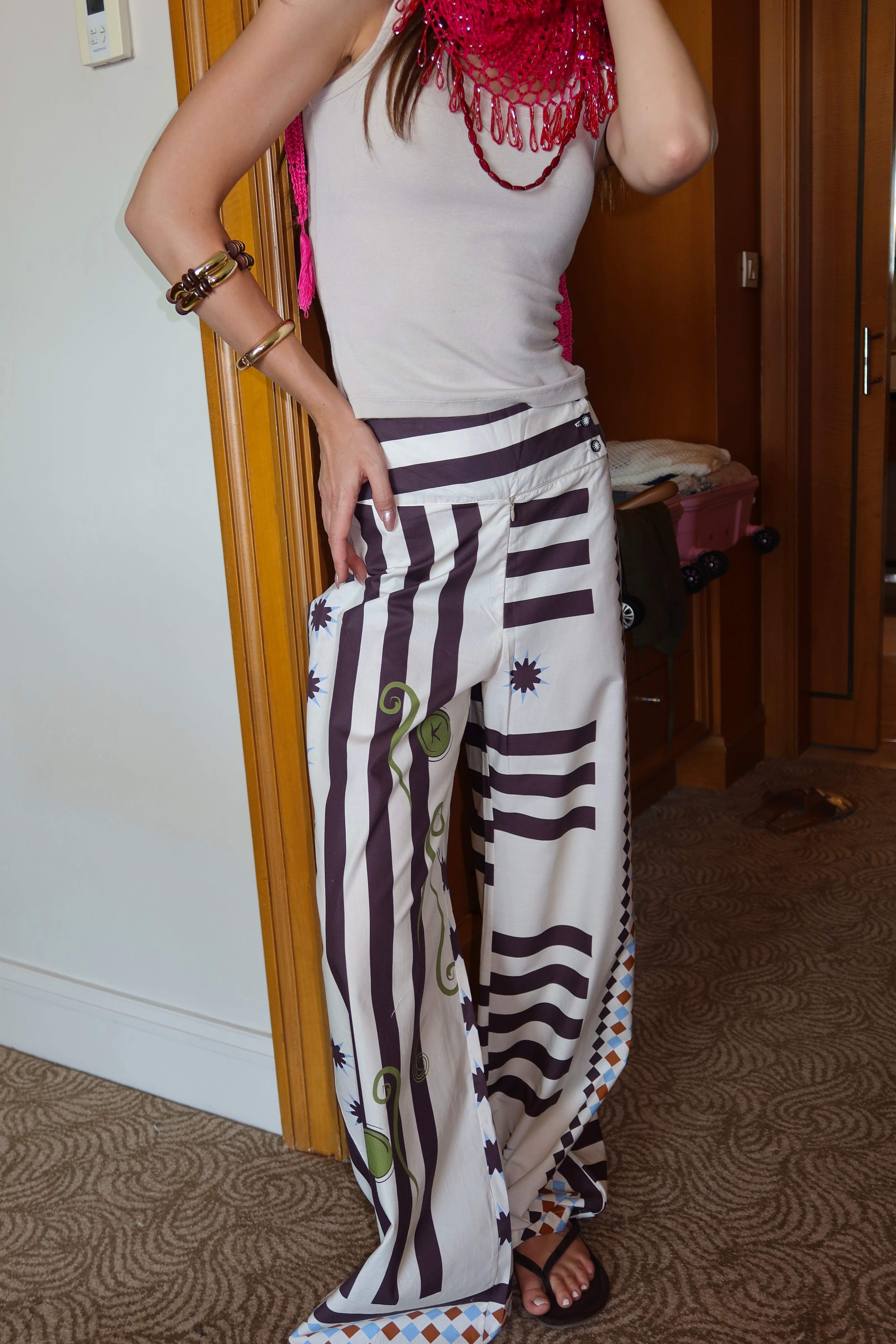 K Print Pants