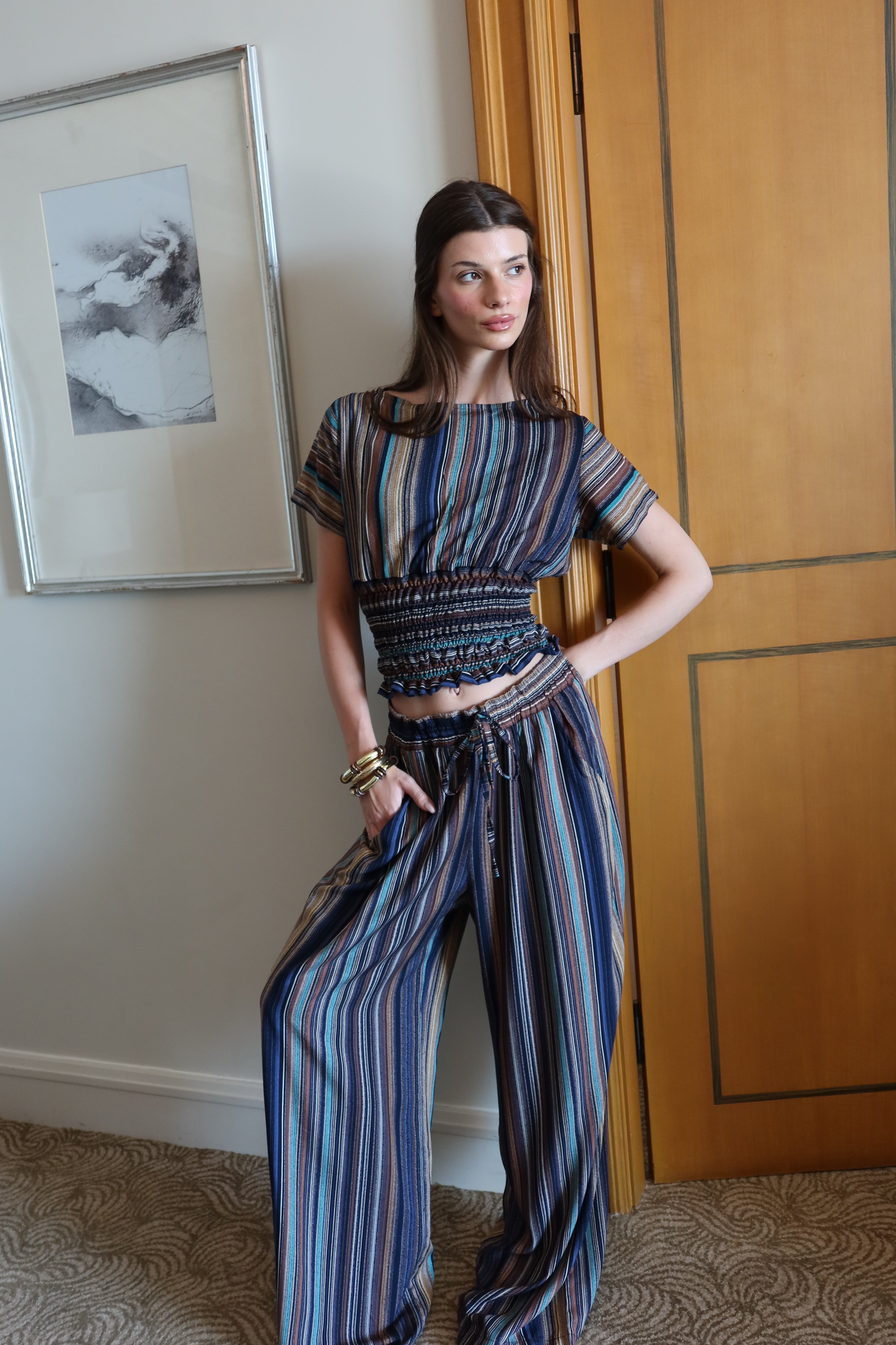 On The Go Striped Pants