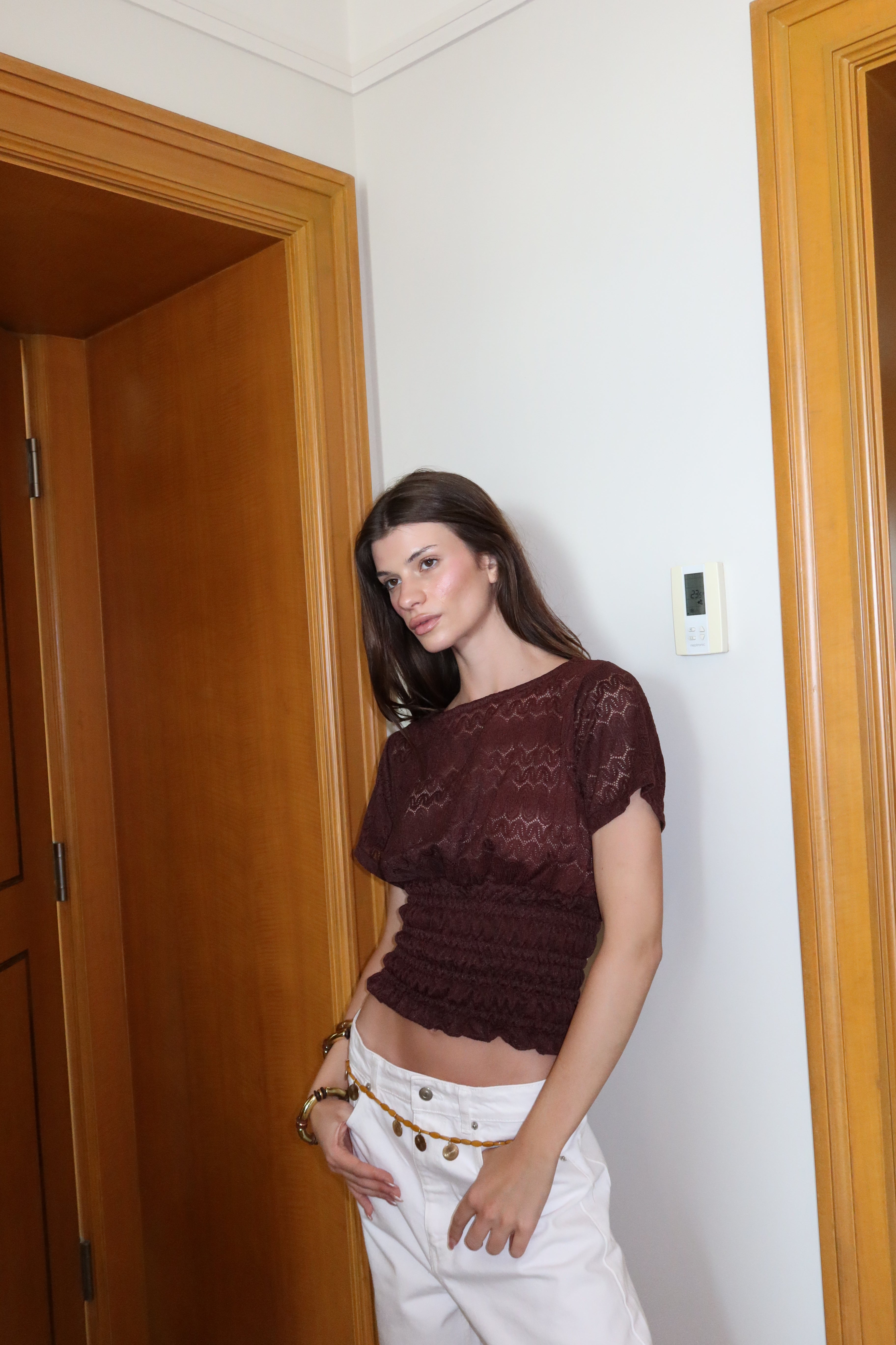 Chocolate Lace Top