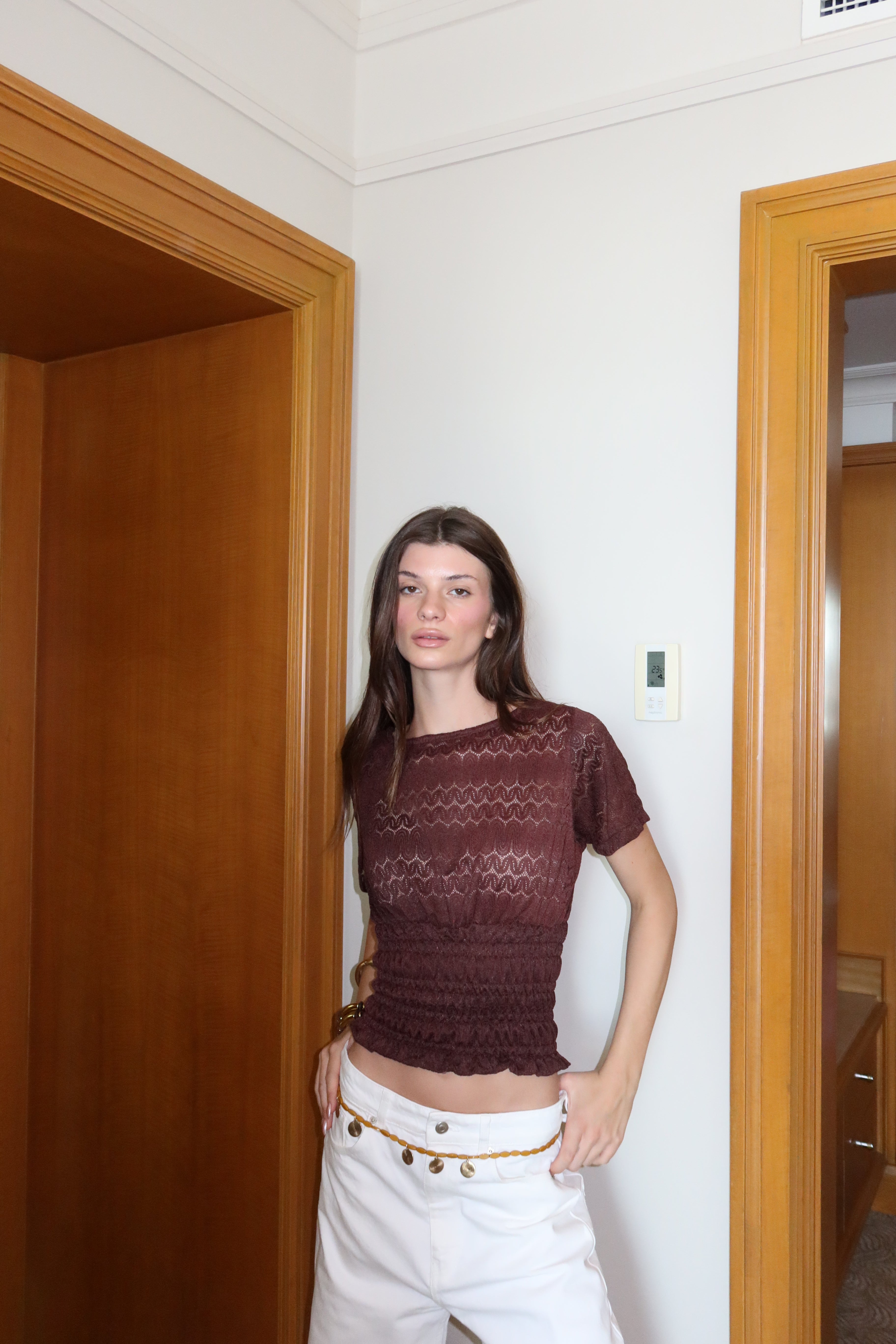 Chocolate Lace Top