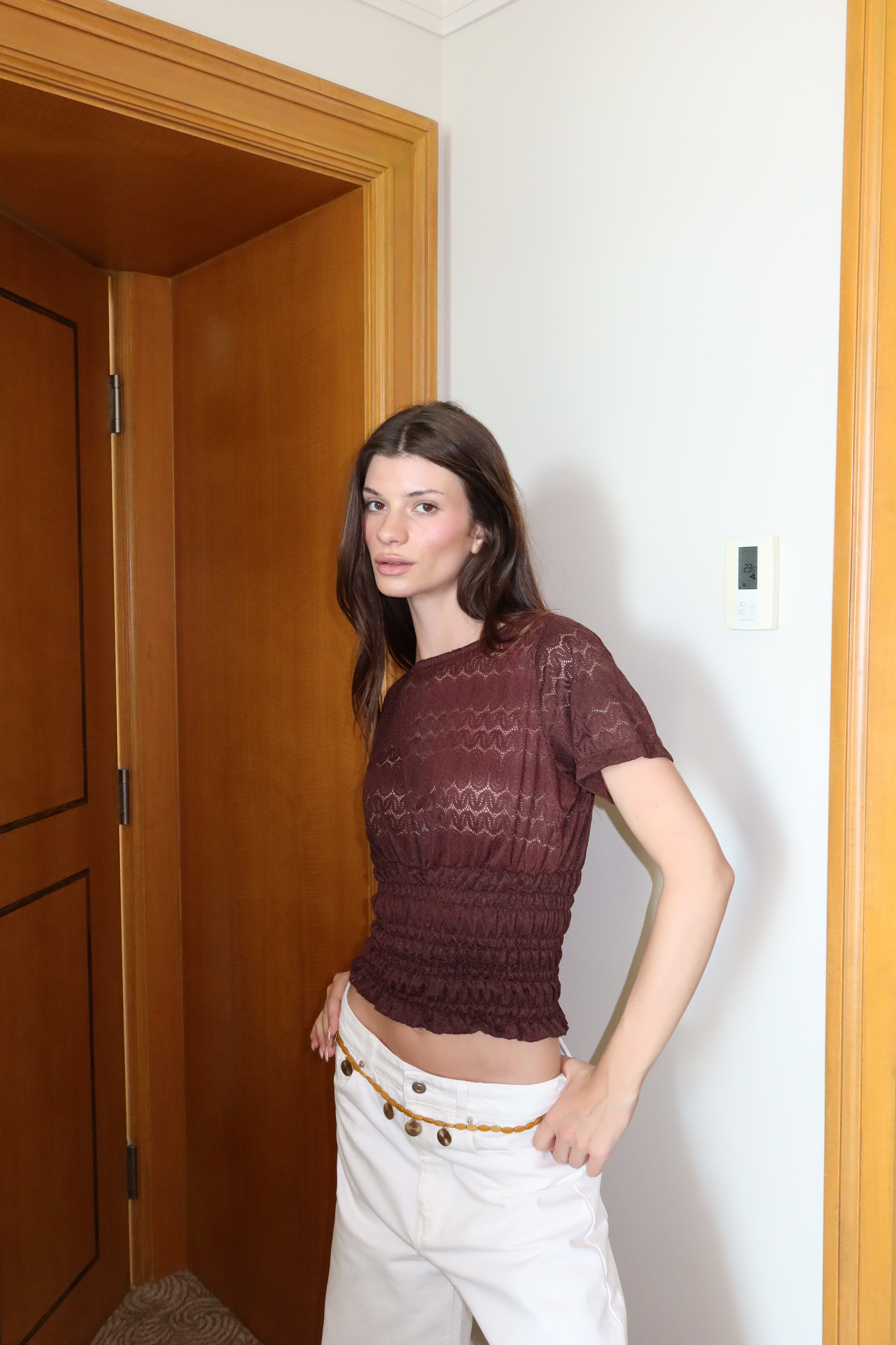 Chocolate Lace Top