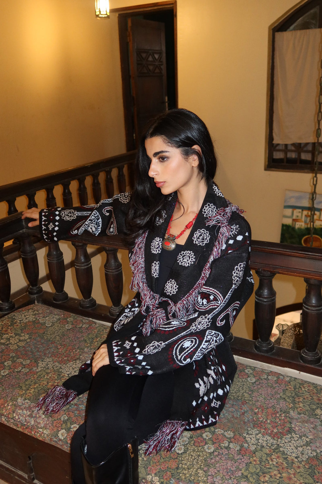 Black Aurora Knit Cardigan