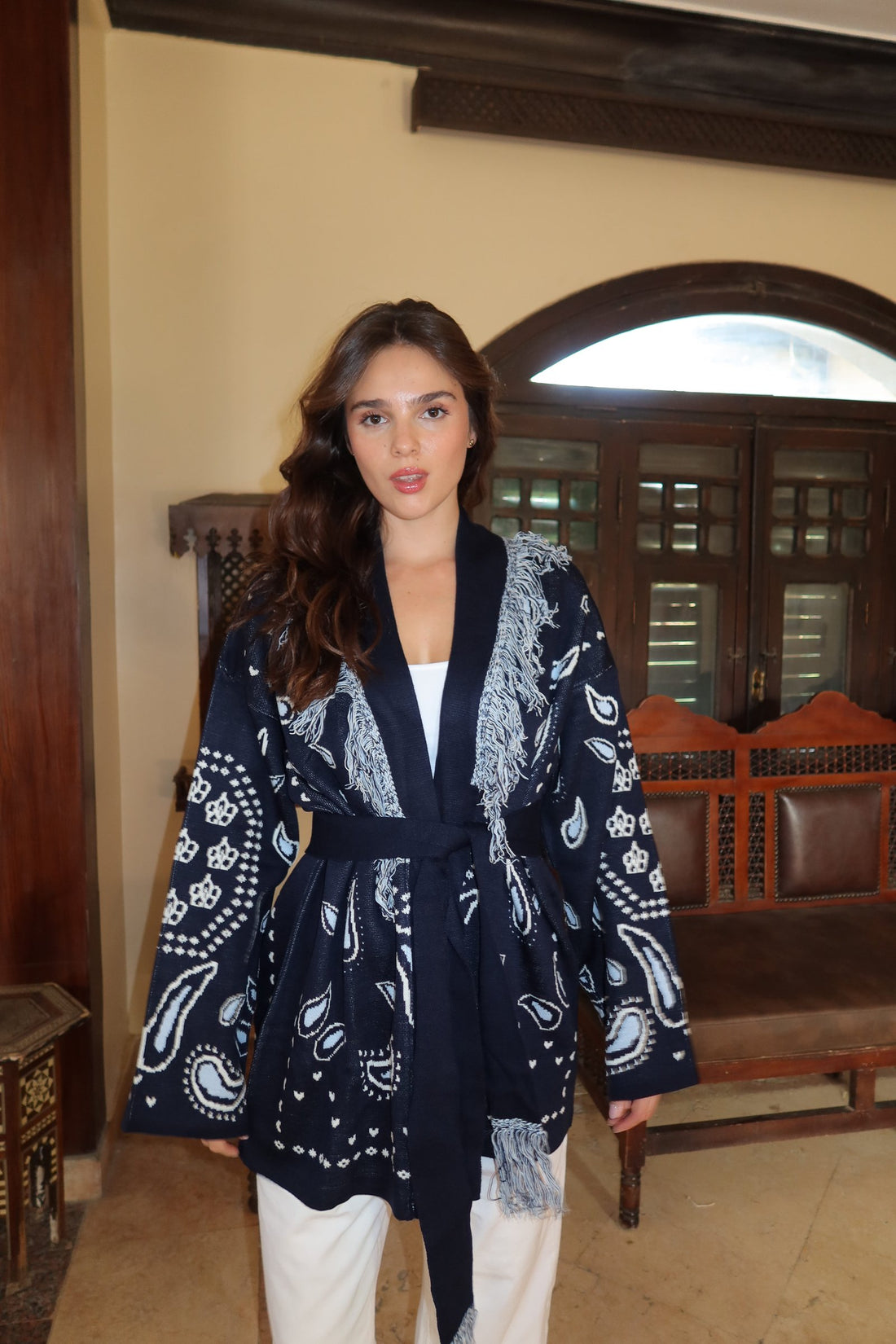Navy Bloom Coat