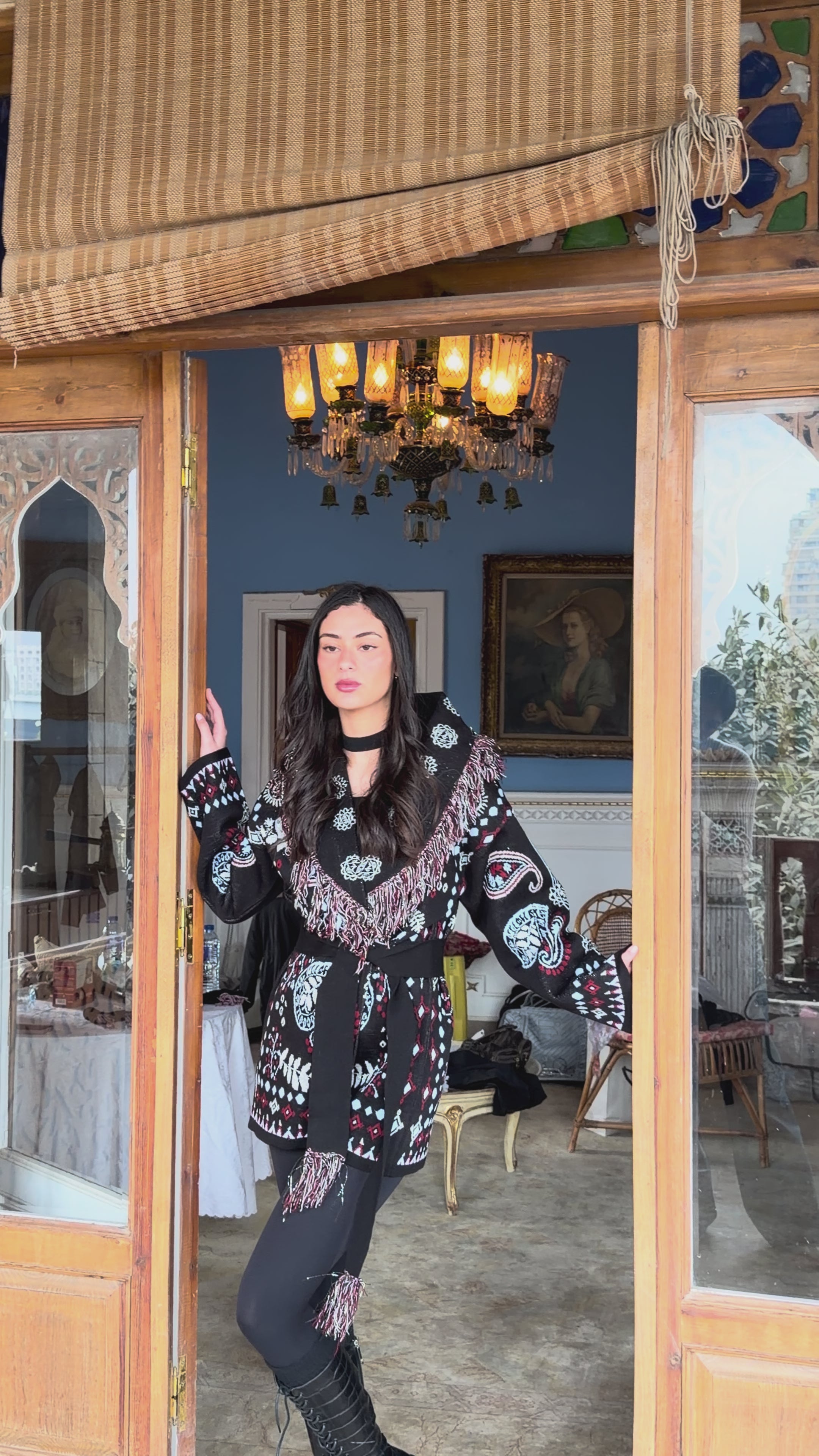 Black Aurora Knit Cardigan