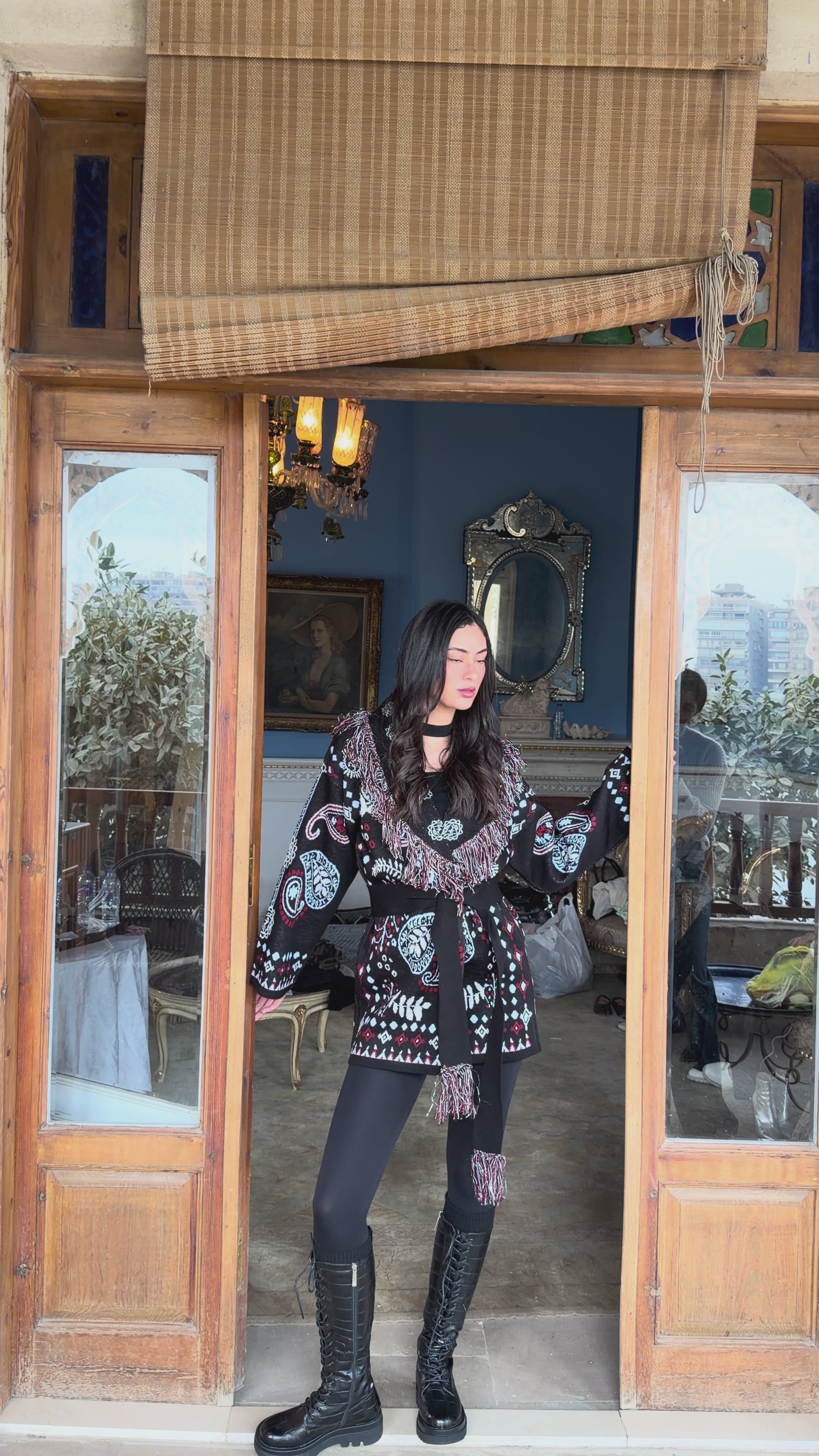 Black Aurora Knit Cardigan